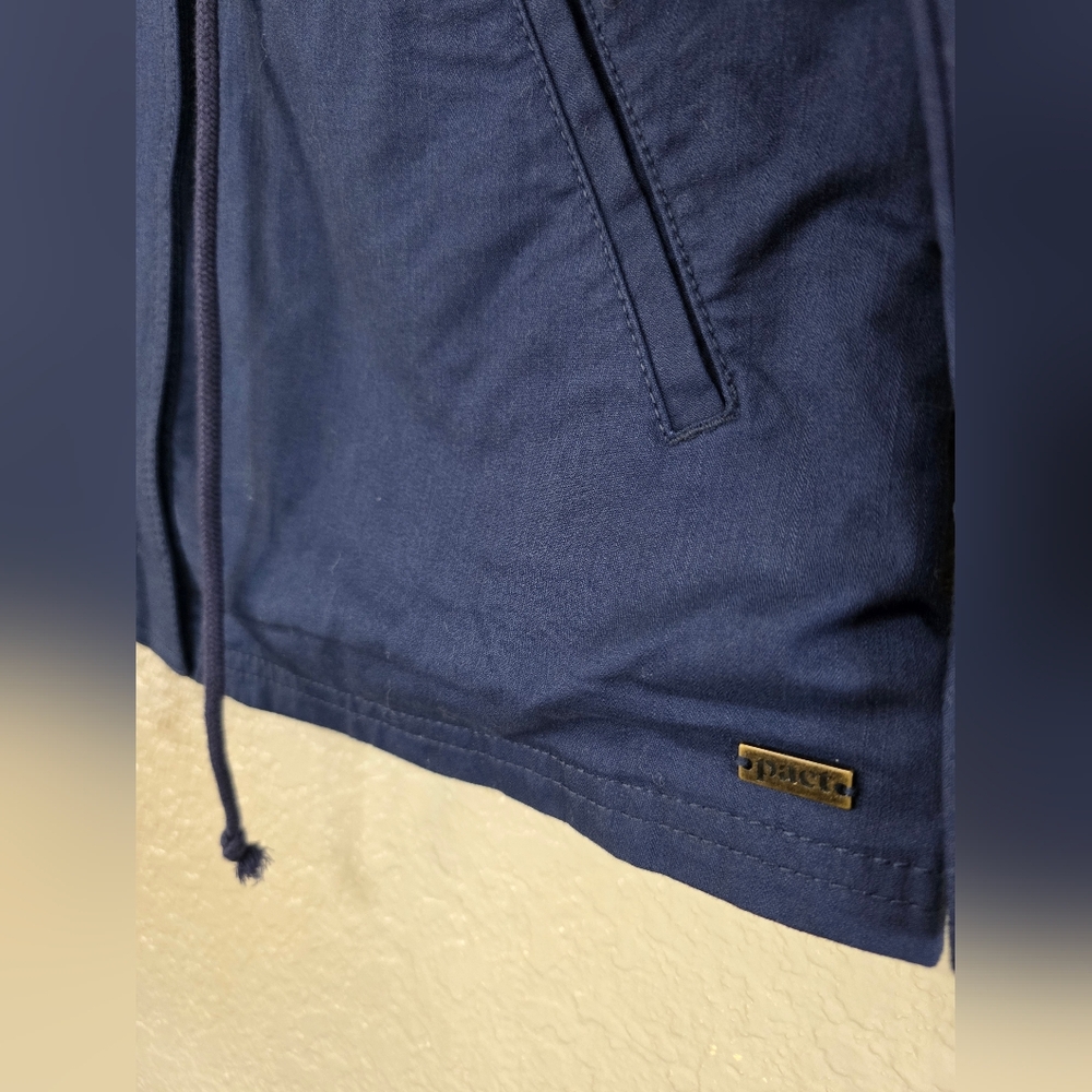 Pact Maritime Blue Organic Cotton Anorak Field Jacket - Picture 6 of 12